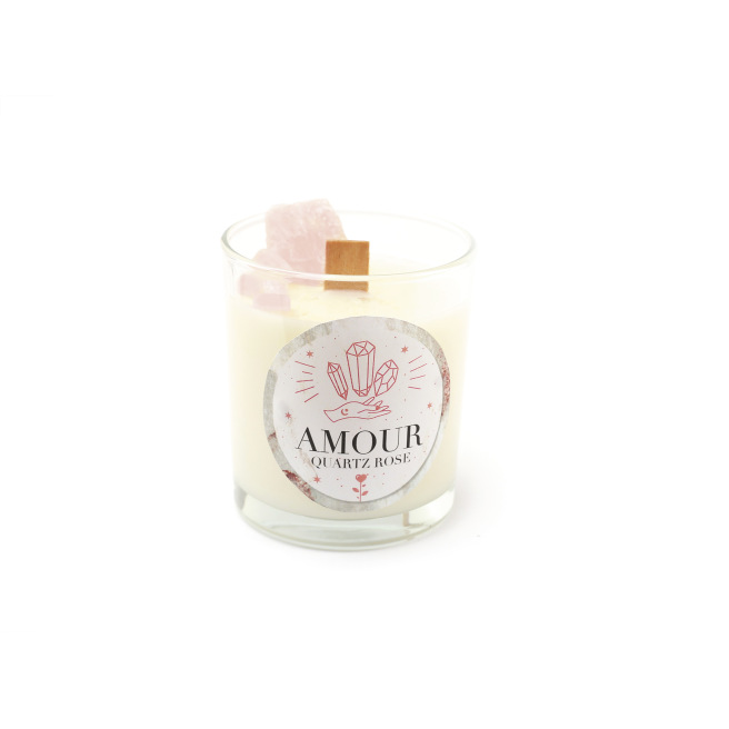 Kit DIY bougie Amour - Quartz Rose