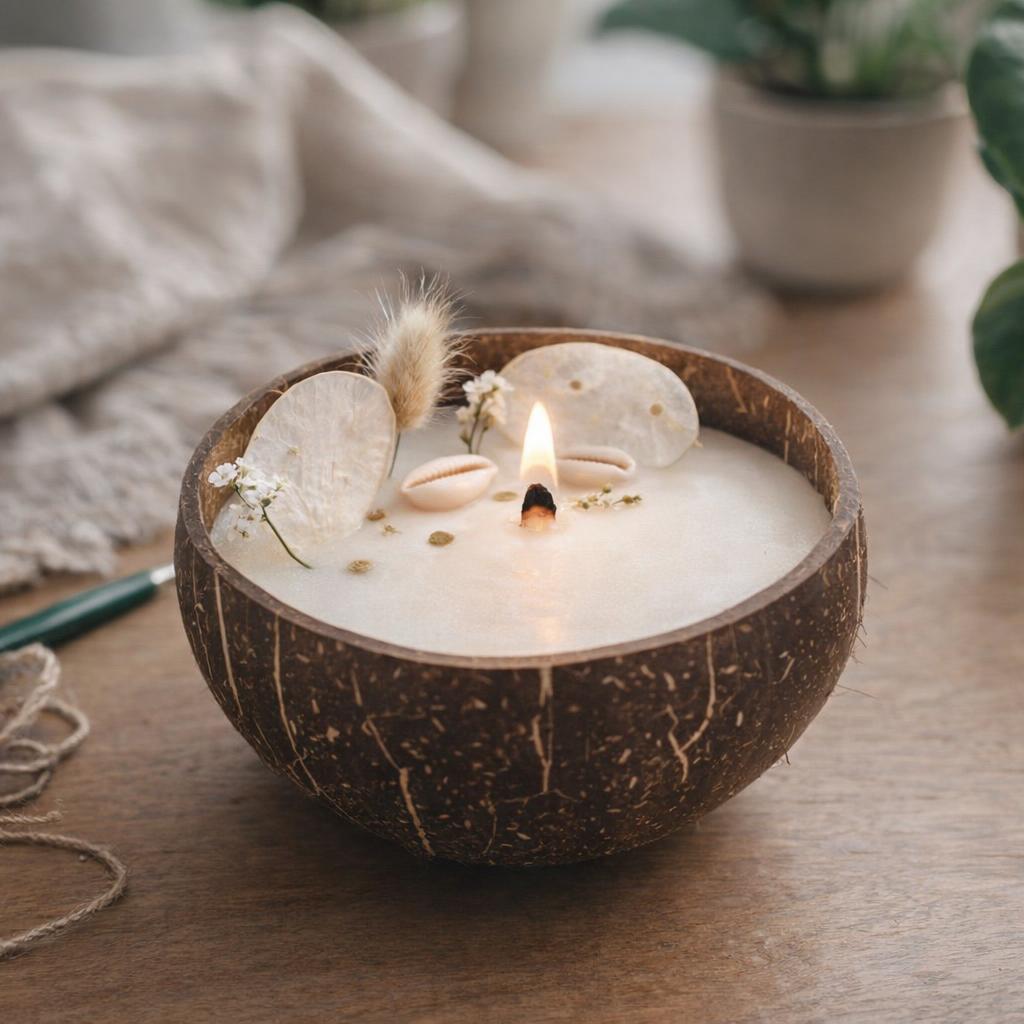 Kit Bougie noix de coco à faire soi-même Kit Bougie noix de coco à faire soi-même