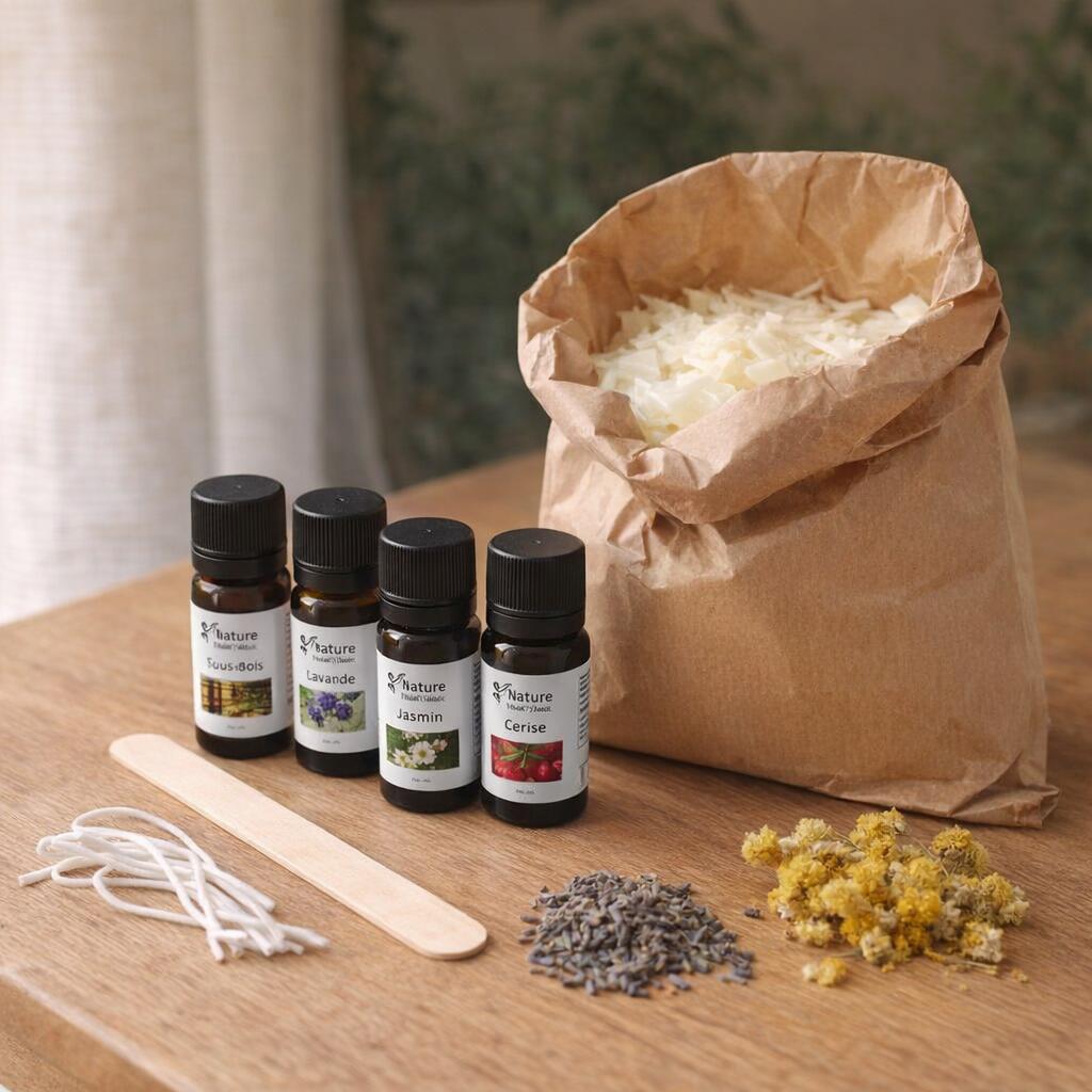 Kit DIY Bougies colorées et fleuries Kit DIY Bougies colorées et fleuries