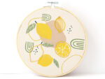 Kit broderie citron - Tambour 20cm