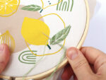 Kit broderie citron - Tambour 20cm