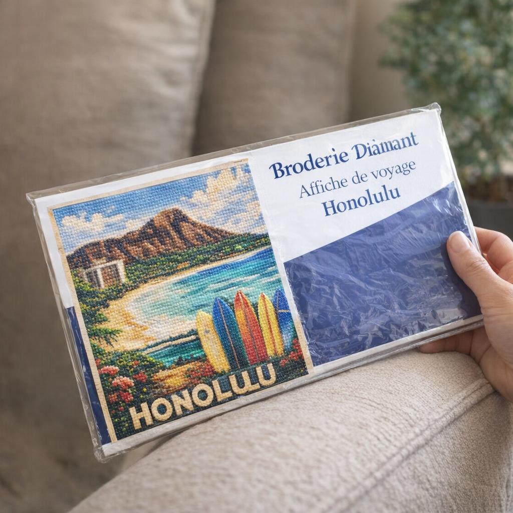 Affiche Honolulu broderie diamant