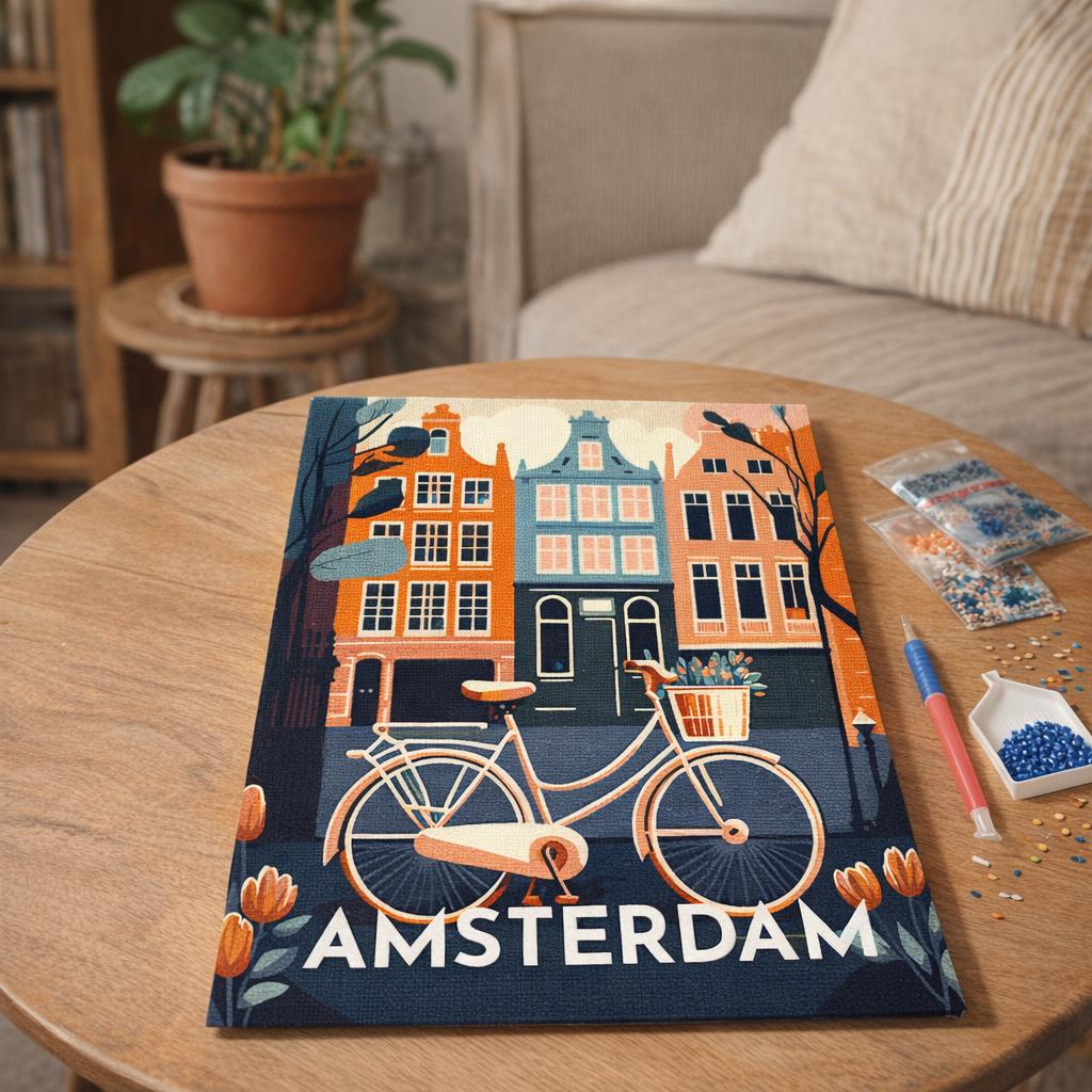 Broderie Diamant - Affiche Poster Amsterdam