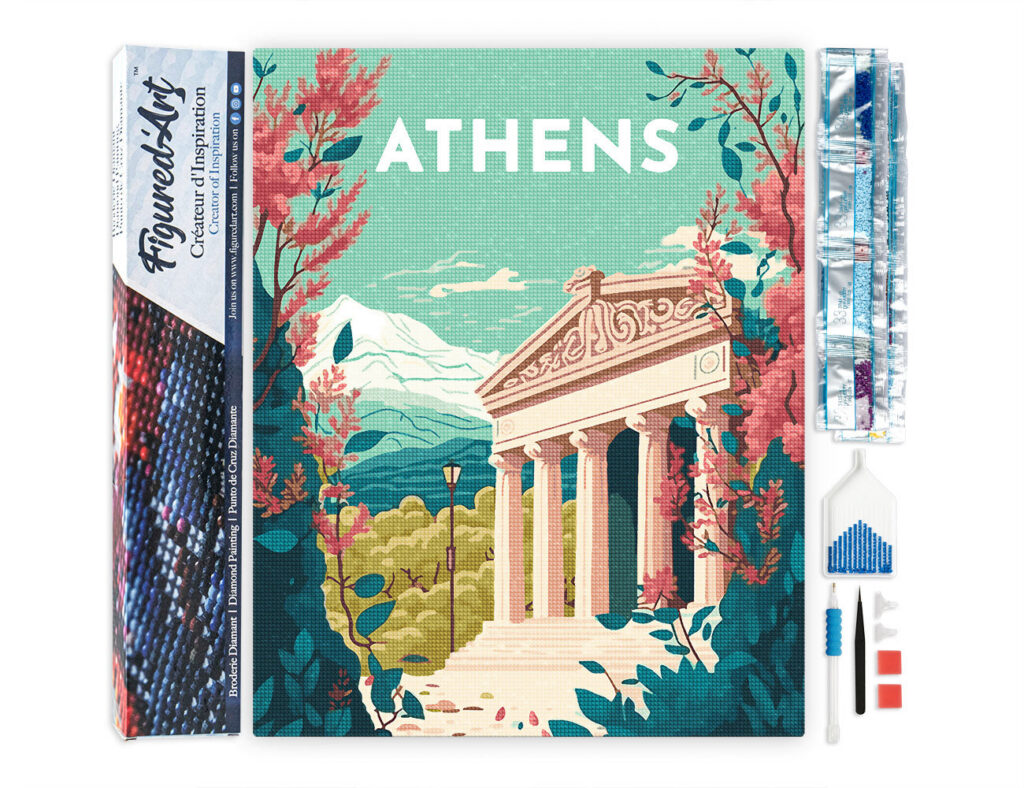 Broderie Diamant - Affiche Poster Athènes
