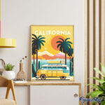 Broderie Diamant - Affiche Poster Californie