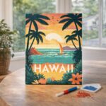 Broderie Diamant - Affiche Poster Hawaii