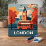 Broderie Diamant - Affiche Poster Londres