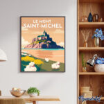 Broderie Diamant - Affiche Poster Mont Saint-Michel