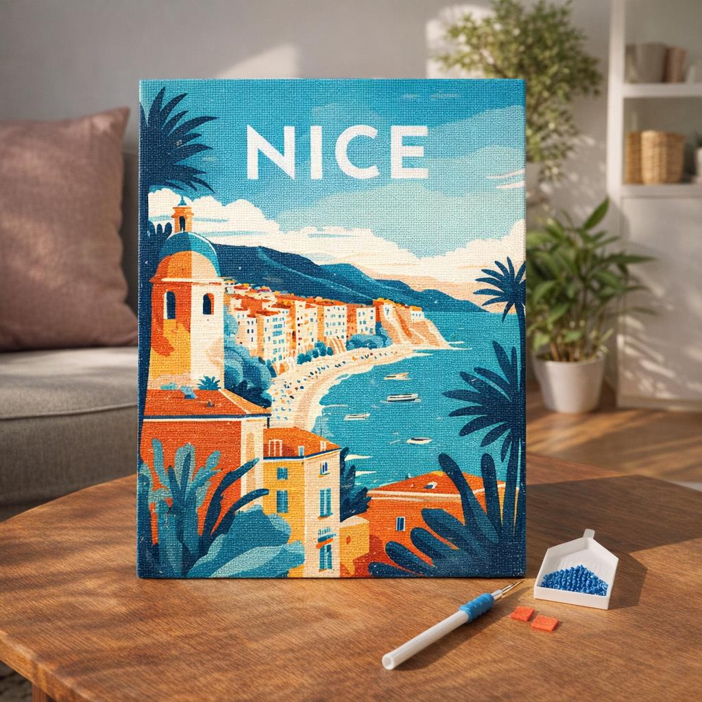 Broderie Diamant - Affiche Poster Nice