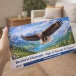 Broderie Diamant - Aigle et Paysage de Suisse