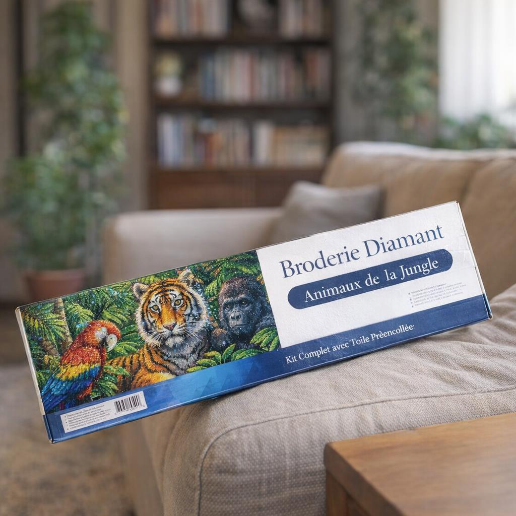 Broderie Diamant - Animaux de la Jungle