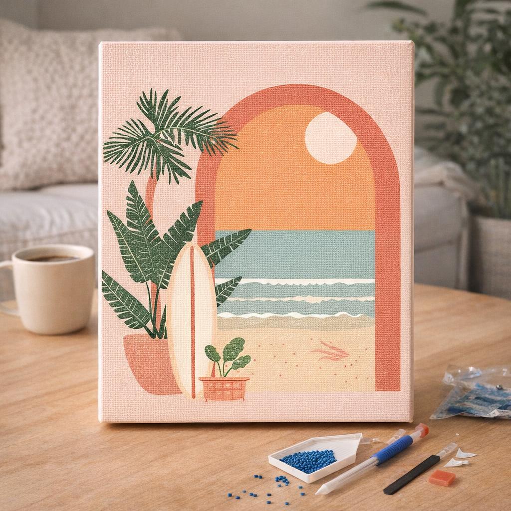 Broderie Diamant - Arche vers la mer