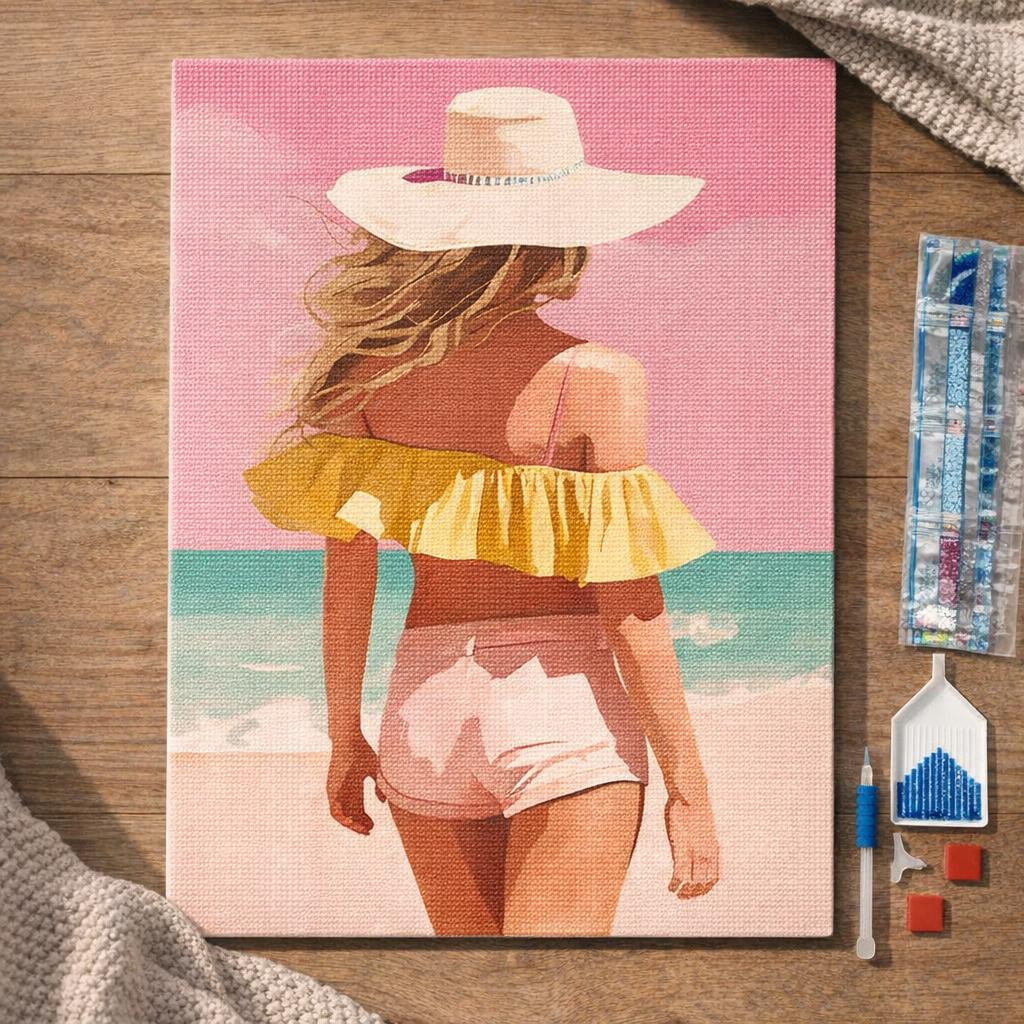 Broderie Diamant - Beauté au bord de la mer