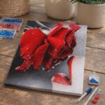 Broderie Diamant - Bouche et Rose rouge