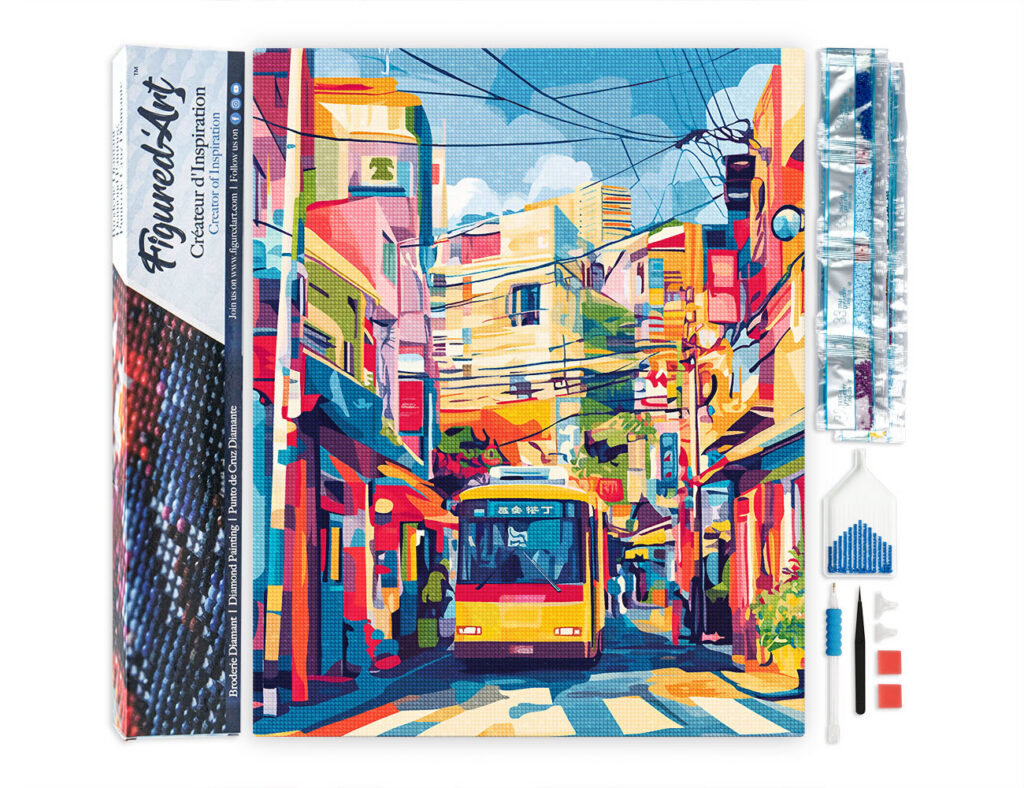 Broderie Diamant - Bus de la Ville de Tokyo