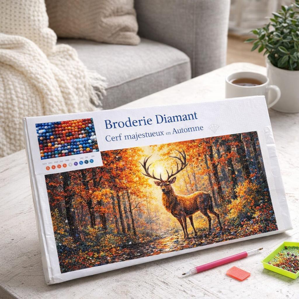 Cerf automne majestueux