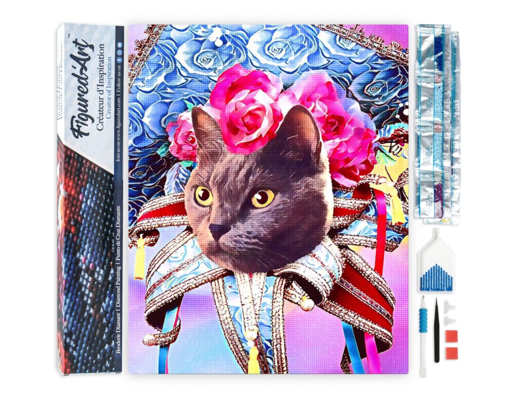 Broderie Diamant - Chat Mardigras