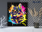 Broderie Diamant - Chat Splash Pop Art