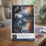 Broderie Diamant - Chien et Reflet de Loup