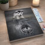 Broderie Diamant - Chien et Reflet de Loup