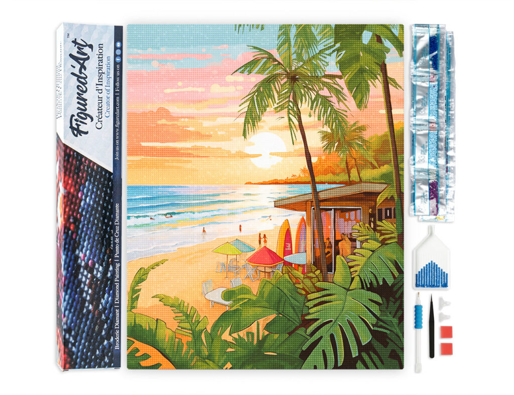 Broderie Diamant - Club de surf