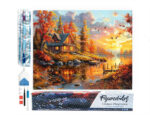 Broderie Diamant - Coucher de soleil automnal près de la Cabane