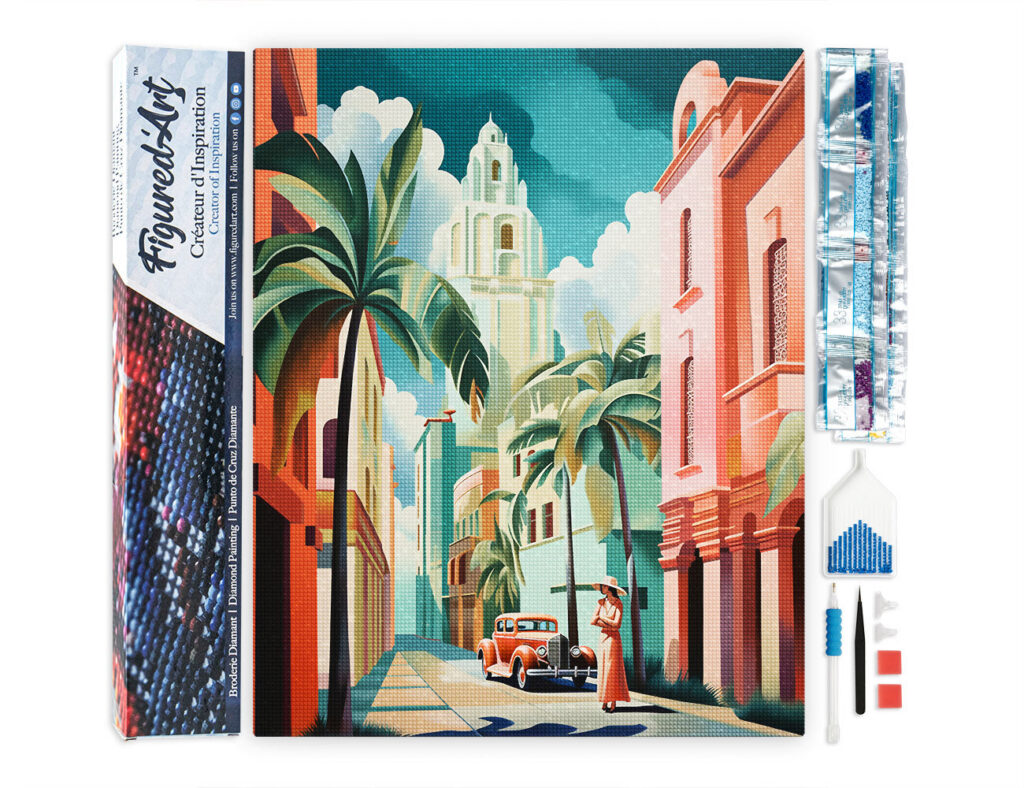 Broderie Diamant - Cuba Art Déco