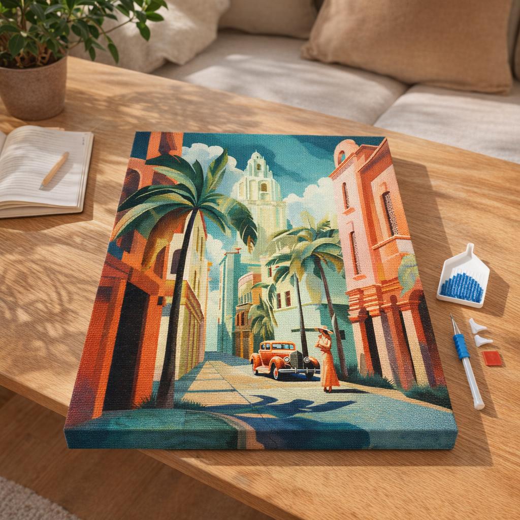 Broderie Diamant - Cuba Art Déco