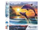 Broderie Diamant - Dauphins au lever du Soleil
