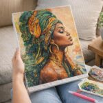 Broderie Diamant - Femme au turban africain