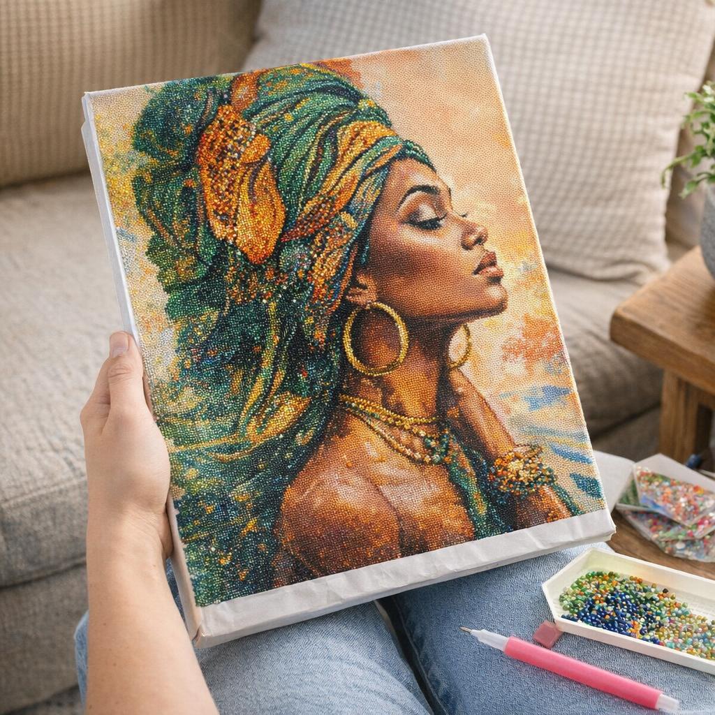 Femme turban africain