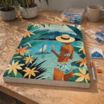 Broderie Diamant - Femme et océan