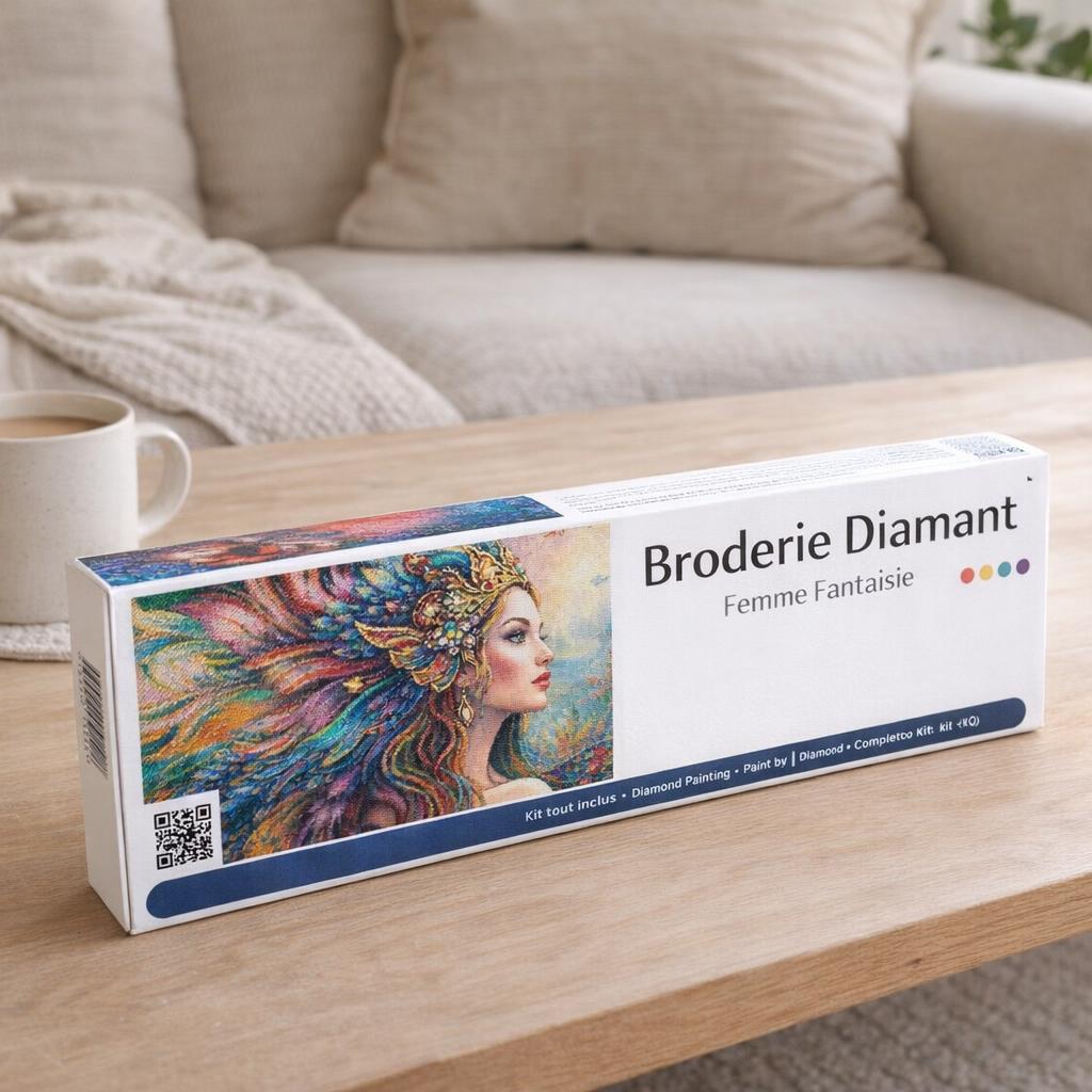 Femme fantaisie broderie