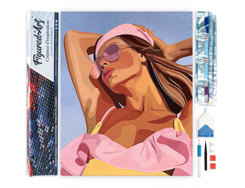 Broderie Diamant - Fille embrassée par le soleil