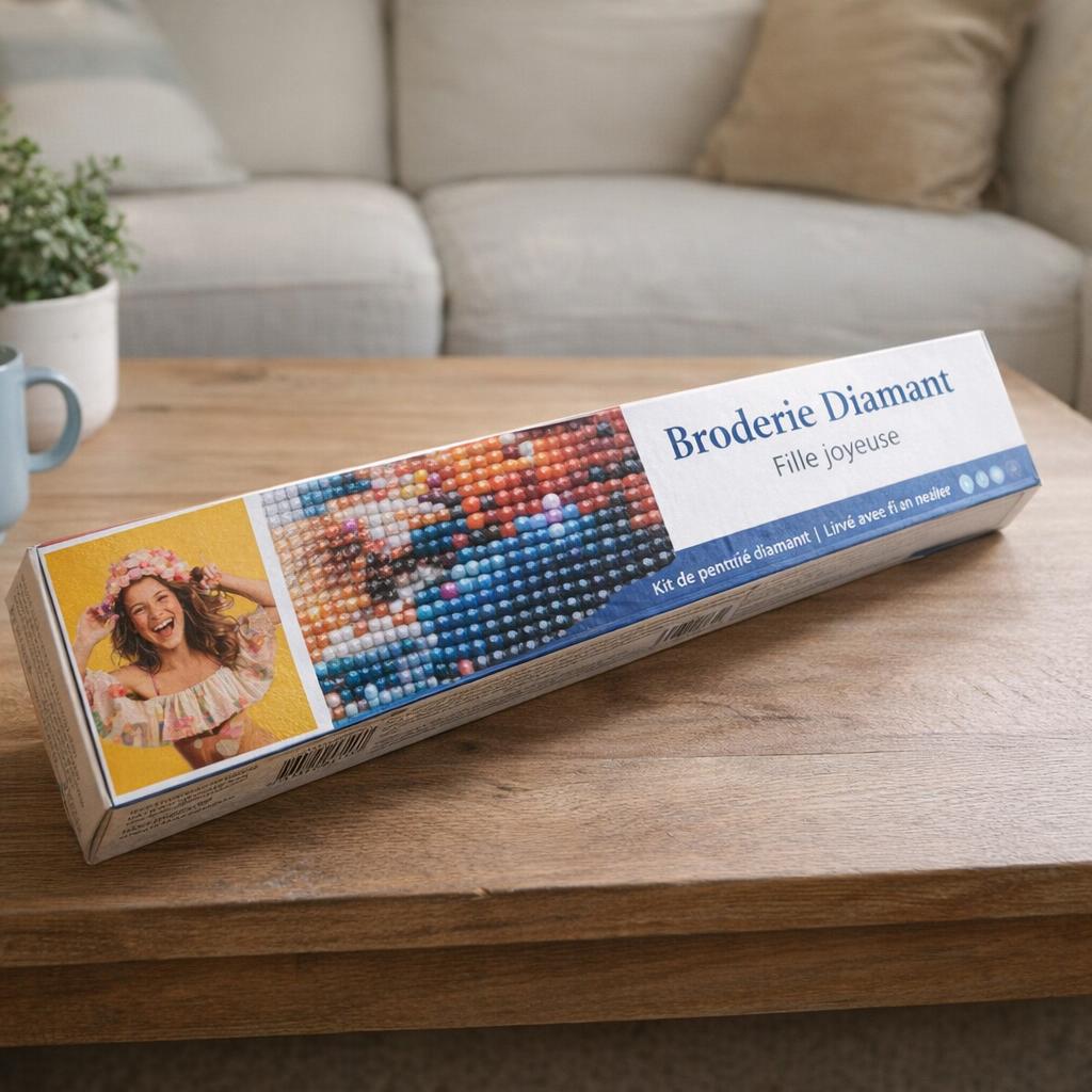 Broderie Diamant - Fille joyeuse