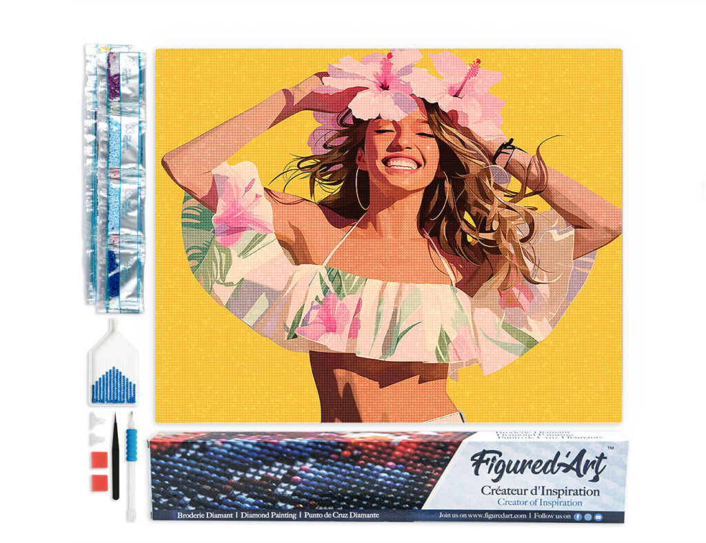 Broderie Diamant - Fille joyeuse