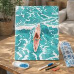 Broderie Diamant - Fille parmi les vagues