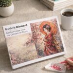 Broderie Diamant - Geisha Vintage sous les Cerisiers en Fleurs