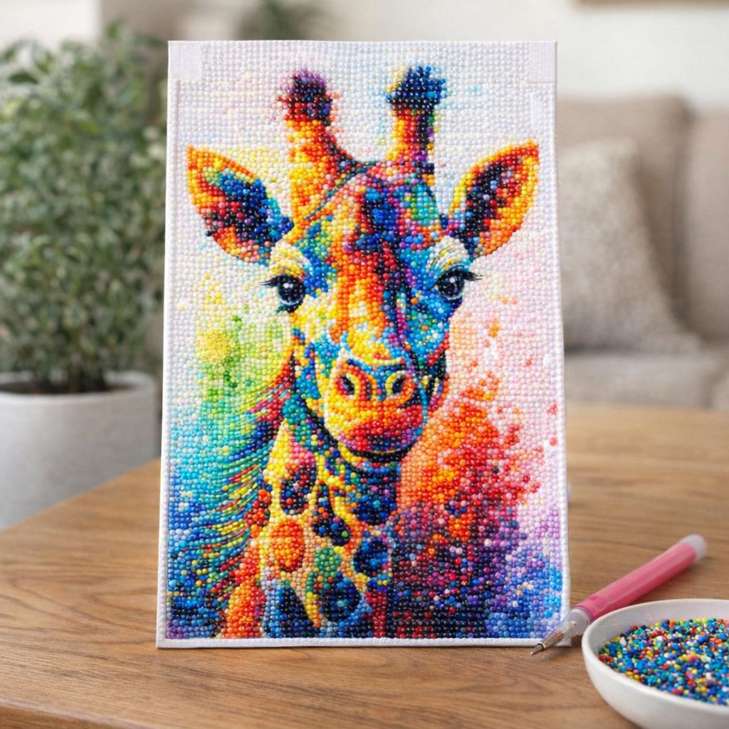 Girafe colorée abstraite