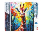 Broderie Diamant - Girafe Colorée Abstraite