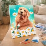 Broderie Diamant - Golden Retriever