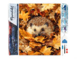 Broderie Diamant - Hérisson dans les feuilles d'Automne