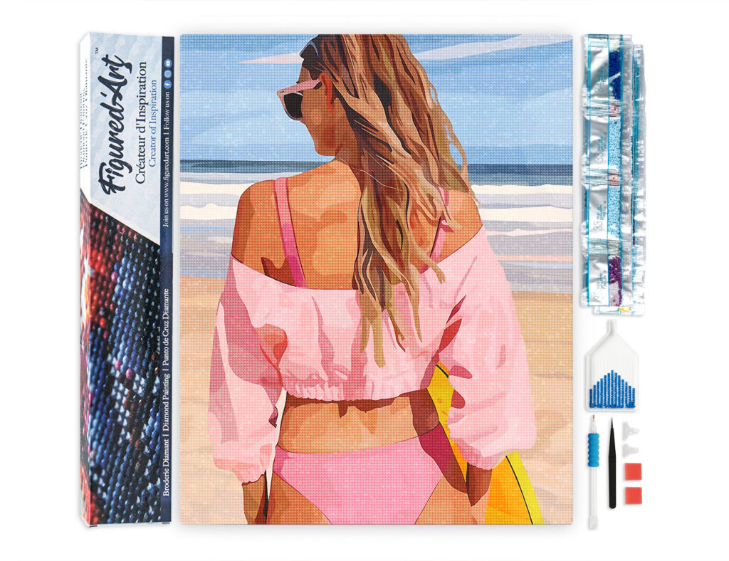 Broderie Diamant - Journée de plage avec style