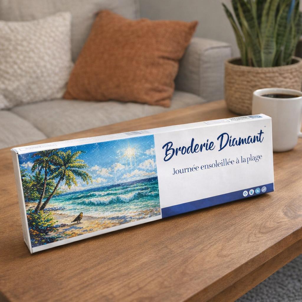 Broderie Diamant - Journée ensoleillée à la plage