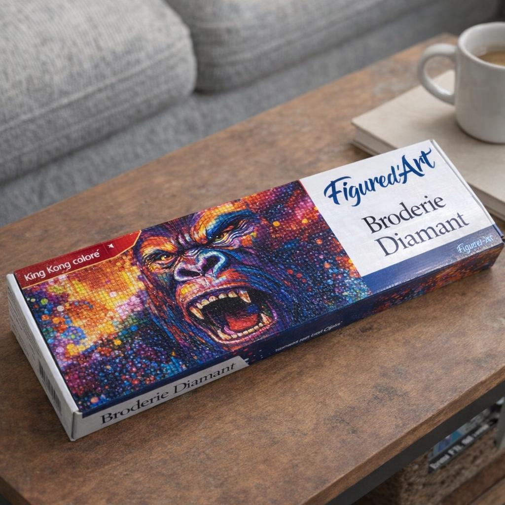 Broderie Diamant - King Kong coloré