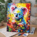 Broderie Diamant - Koala Coloré Abstrait