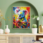 Broderie Diamant - Koala Coloré Abstrait