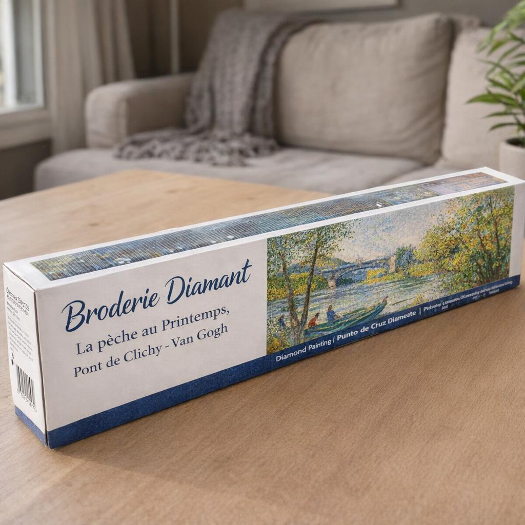 Broderie Diamant - La pêche au Printemps, Pont de Clichy - Van Gogh