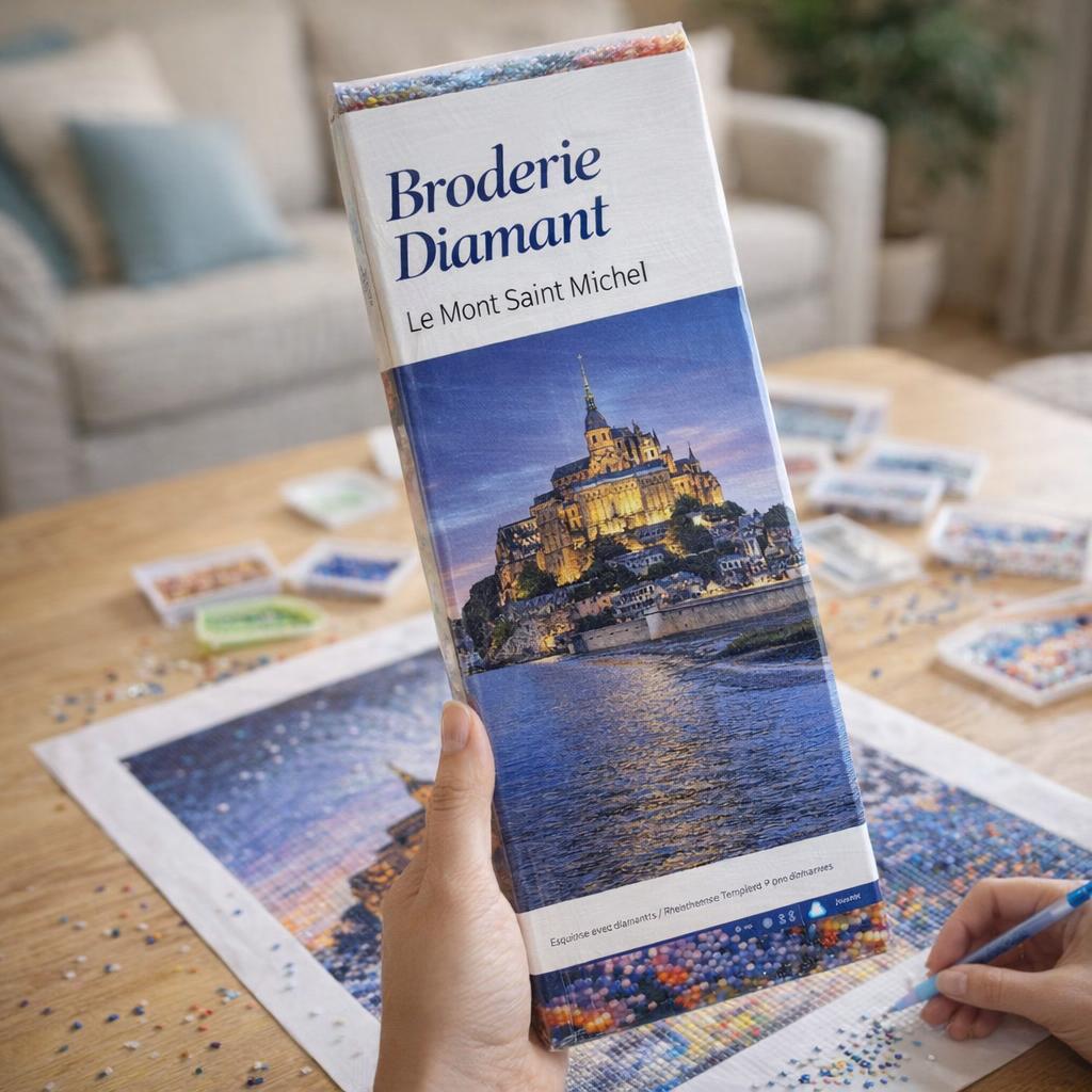 Broderie Diamant - Le Mont Saint Michel