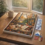 Broderie Diamant - Lecture cosy en Automne